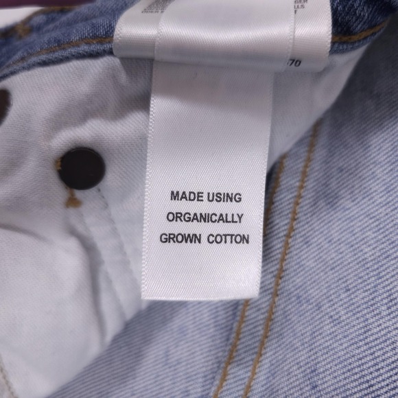 AGOLDE Riley Jeans Womens 26 Blue High Rise Crop Straight Distressed Button Fly - Picture 7 of 12